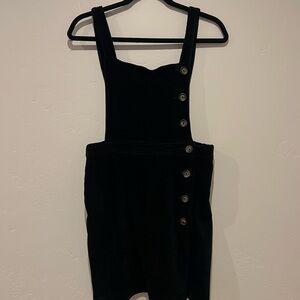 Stylish Black Button-Front Mini Dress